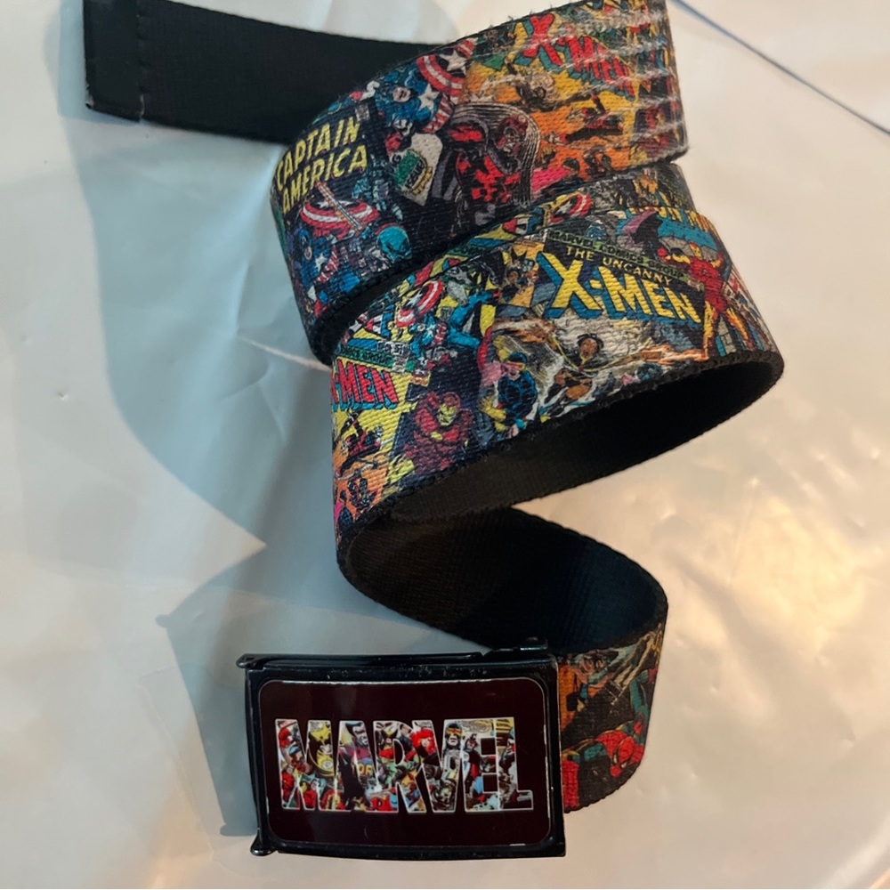 X-men marvel super hero Ratchet Belt Hulk Spider Man Thor Iron Man comics 45” L - Picture 12 of 15